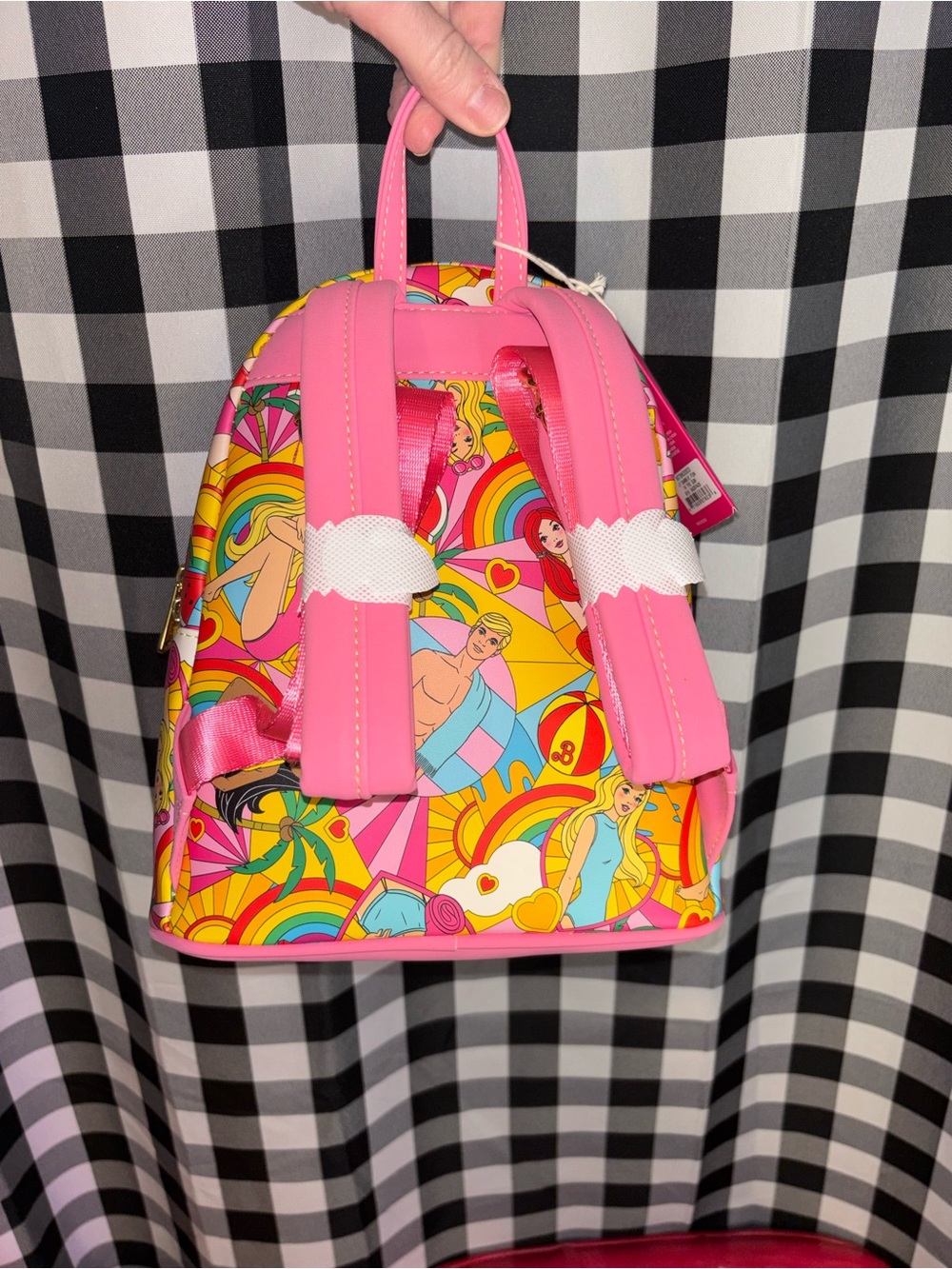 Loungefly Barbie ‘Fun in the Sun’ Pink Retro Pop Mini Backpack NWT - Picture 2 of 6